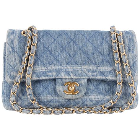 chanel colourful bag|Chanel denim classic bag.